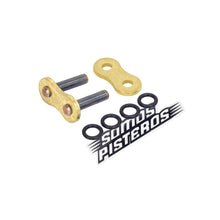 Cargar imagen en el visor de la galería, CANDADO CADENA 530 O RING REMACHADO ORO RK R1 GSXR 1000RR