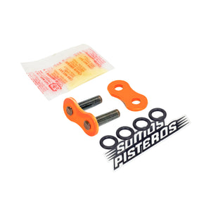 CANDADO CADENA 525 O RING REMACHADO NARANJA RK R6R GSXR 600r