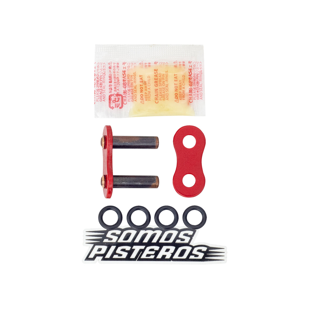 CANDADO CADENA 525 O RING REMACHADO ROJO RK R6R GSXR 600RR
