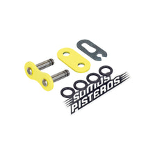 Cargar imagen en el visor de la galería, CANDADO CADENA 520 O RING CLIP AMARILLO FLUO RK PULSAR R3