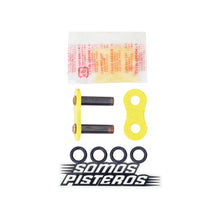 Cargar imagen en el visor de la galería, CANDADO CADENA 525 O RING REMACHADO AMARILLO FLUO RK R6 GSXR
