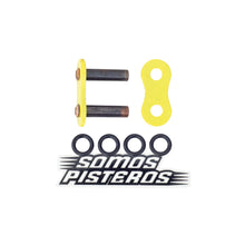Cargar imagen en el visor de la galería, CANDADO CADENA 525 O RING REMACHADO AMARILLO FLUO RK R6 GSXR