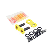 Cargar imagen en el visor de la galería, CANDADO CADENA 525 O RING REMACHADO AMARILLO FLUO RK R6 GSXR