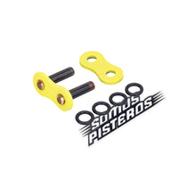 Cargar imagen en el visor de la galería, CANDADO CADENA 525 O RING REMACHADO AMARILLO FLUO RK R6 GSXR
