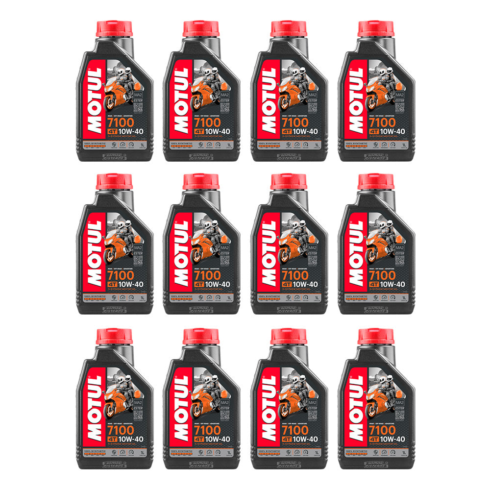 Caja 12 Pz Aceite Motul 7100 10w40 Pulsar Fz R6r R1 Gsxr Zx6