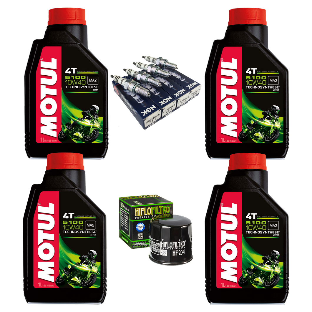 Kit Afinacion Motul 5100 HF NGK R6R R1 GSXR ZX6R ZX10 1000RR