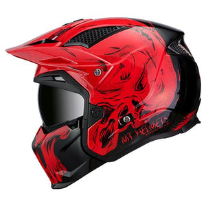 CASCO MT STREETFIGHTER SV DARKNESS A5 ROJO MATE PULSAR R6R