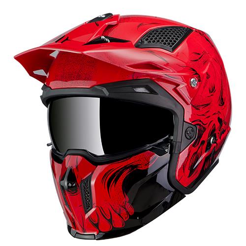 CASCO MT STREETFIGHTER SV DARKNESS A5 ROJO MATE PULSAR R6R
