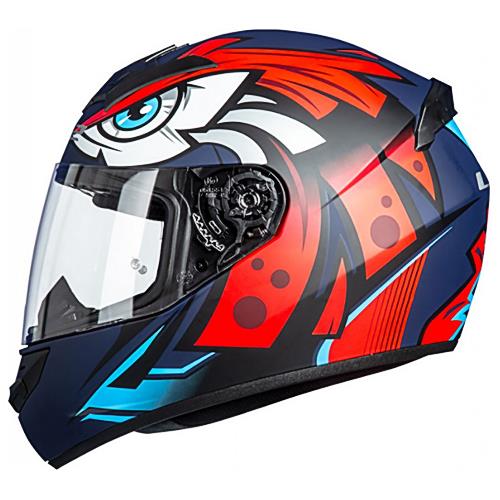 CASCO CERRADO LS2 ROOKIE TRIBAL ROJO MATE R6R PULSAR FZ R1