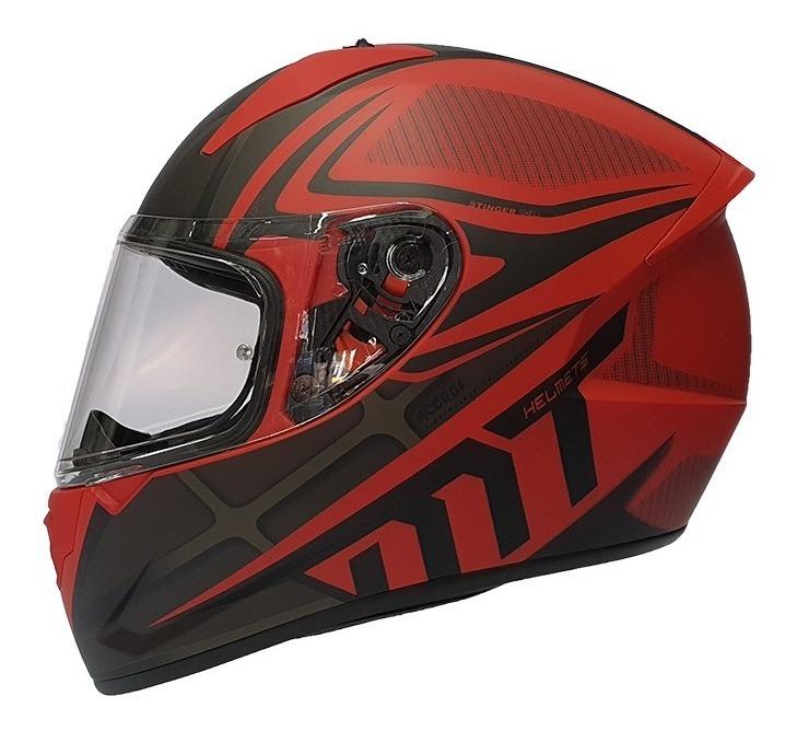 CASCO MT STINGER ACERO B1 ROJO MATE PULSAR R6R FZ R1 R15 CBR