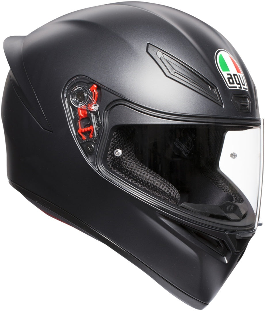 CASCO CERRADO AGV K1 SOLID NEGRO MATE R6R R1 GSXR CBR PULSAR