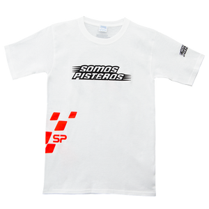 Playera Oficial SP01 Blanca-Naranja