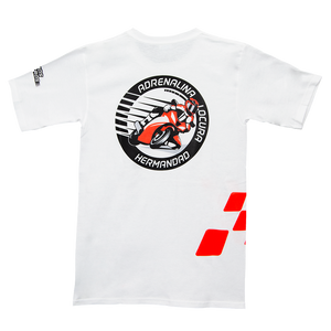 Playera Oficial SP01 Blanca-Naranja