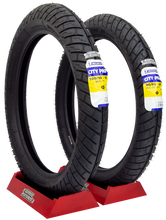 Cargar imagen en el visor de la galería, LLANTAS MICHELIN 100/90 18 56p Y 90/90 18 57p CITY PRO