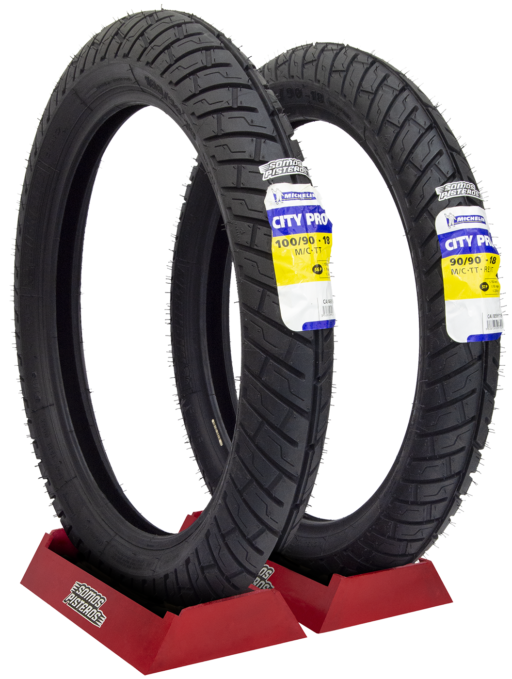 LLANTAS MICHELIN 100/90 18 56p Y 90/90 18 57p CITY PRO