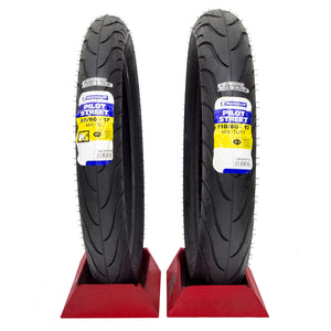 Kit de Llantas Michelin 110/80-17 Y 90/90-17 F Pilot Street Tubeless