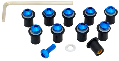 10 Tornillos M5 Grapa Goma Carenado Mica R6r R1 Gsxr 600rr