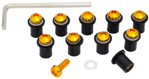 10 Tornillos M5 Grapa Goma Carenado Mica R6r R1 Gsxr 600rr