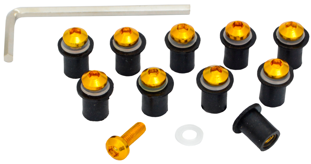 10 Tornillos M5 Grapa Goma Carenado Mica R6r R1 Gsxr 600rr