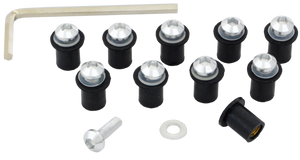 10 Tornillos M5 Grapa Goma Carenado Mica R6r R1 Gsxr 600rr