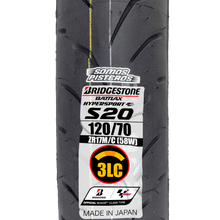Cargar imagen en el visor de la galería, Llanta Bridgestone 120/70 S20 EVO 3 Capas R6R R1 S1000RR ZX6