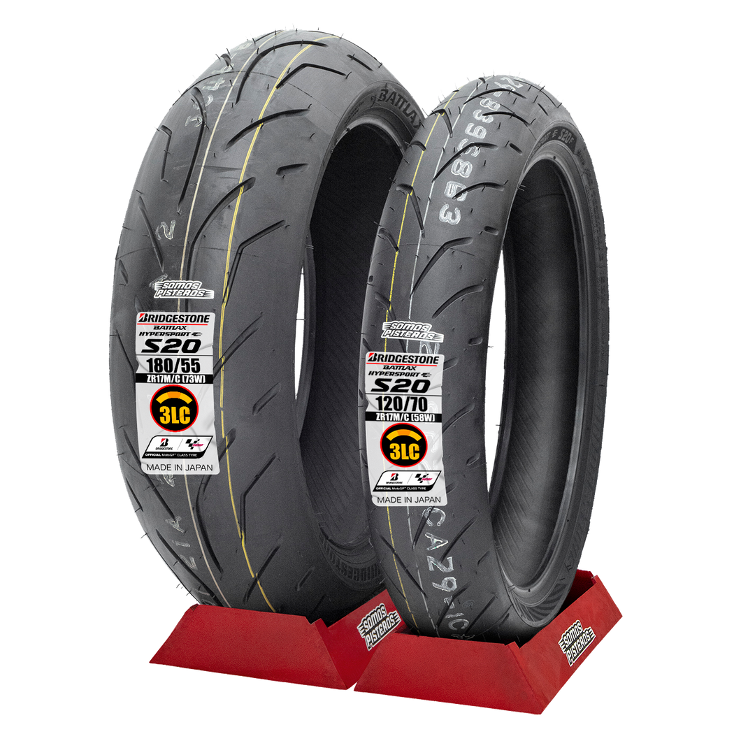 Llantas 120/70 Y 180/55 BRIDGESTONE S20 EVO 3 CAPAS R6R ZX6R