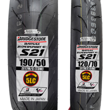 Cargar imagen en el visor de la galería, Llantas 120/70 Y 190/50 BRIDGESTONE S21 5 CAPAS GSXR 1000RR