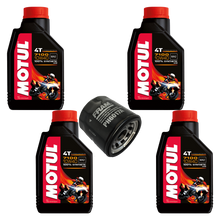 Cargar imagen en el visor de la galería, Kit Filtro 4l Aceite Motul 10w40 7100 R6 R1 Gsxr 636 600rr