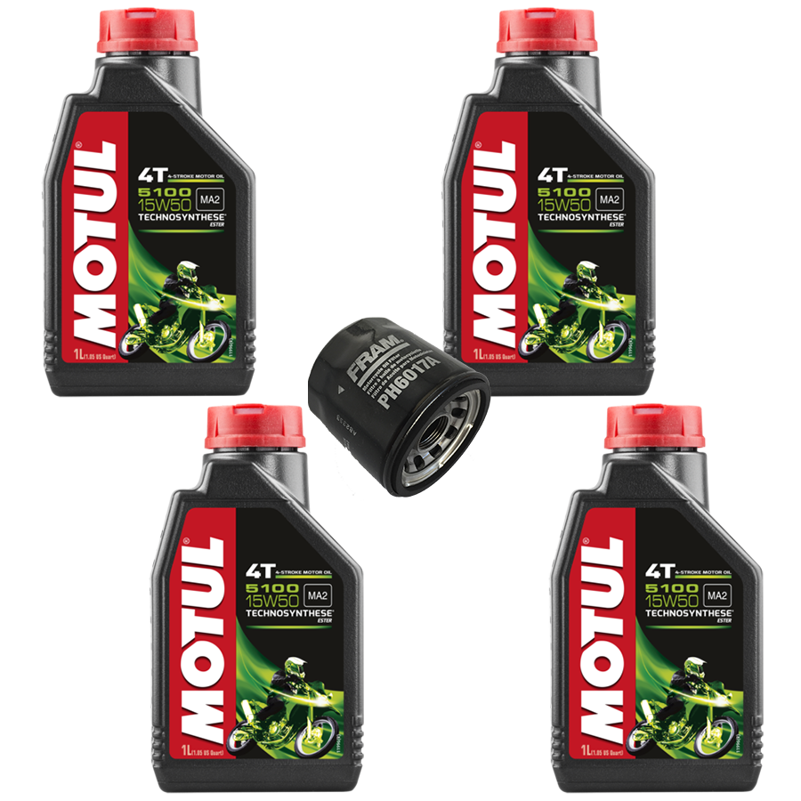Promo! Deportivas 4 L Aceite Motul 5100 15w50 Filtro Fram