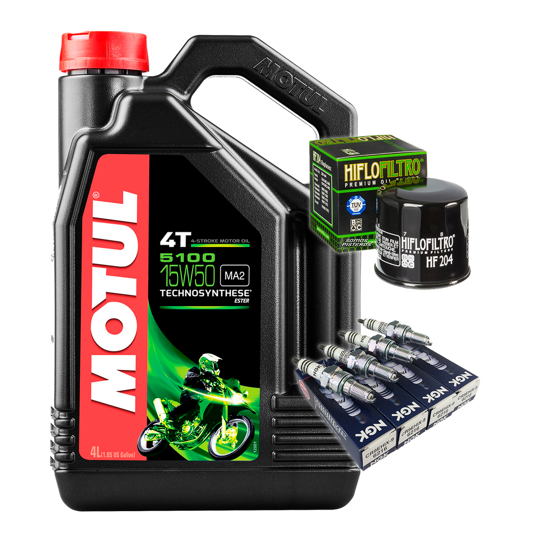 Kit Afinación 4l 5100 15w50 Bujías NGK Filtro HF R1 R6R R6S 1000RR 600rr GSXR ZX6R