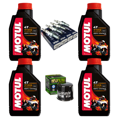 Kit Afinacion Motul 7100 HF NGK R6R R1 GSXR ZX6R ZX10 1000RR