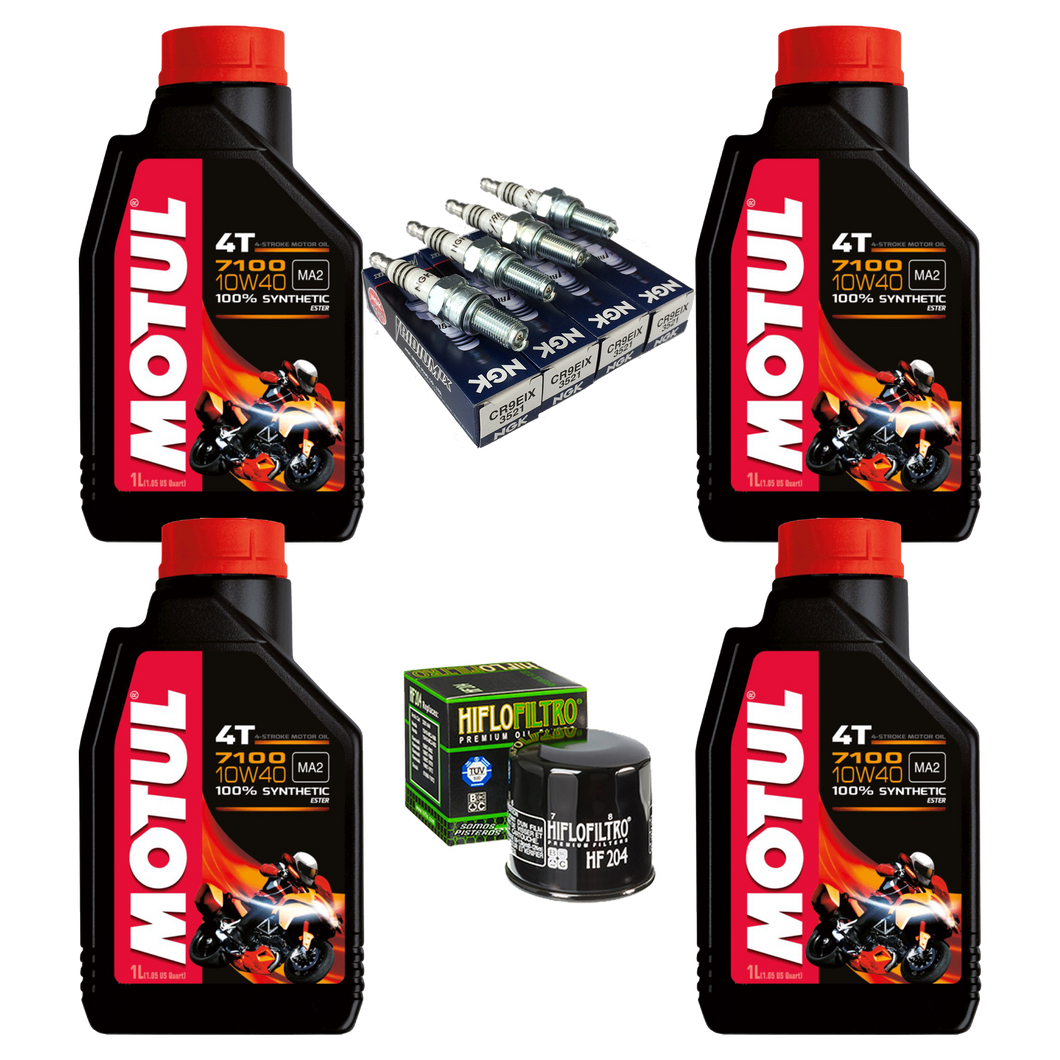 Kit Afinacion Motul 7100 HF NGK R6R R1 GSXR ZX6R ZX10 1000RR