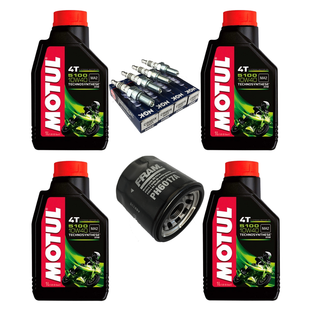 Kit Afinacion 4l Motul 5100 Ngk Fram R1 GSXR 1000RR R6R 600R