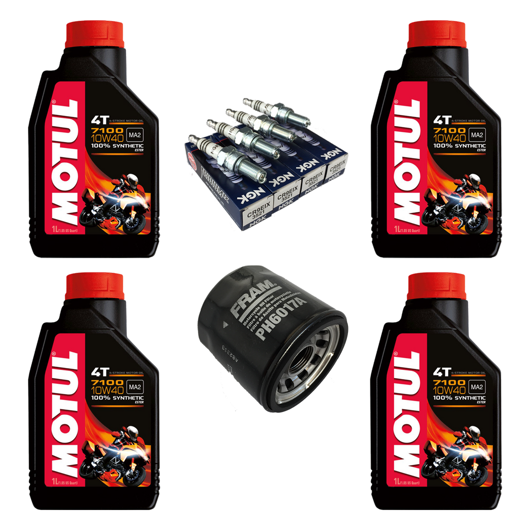 Kit Afinacion 4l Motul 7100 Ngk Fram R1 GSXR 1000RR R6R 600R