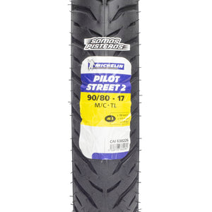 Llanta Michelin 90/80 17 46S Pilot Street 2 R15 GSXR 150 RT2