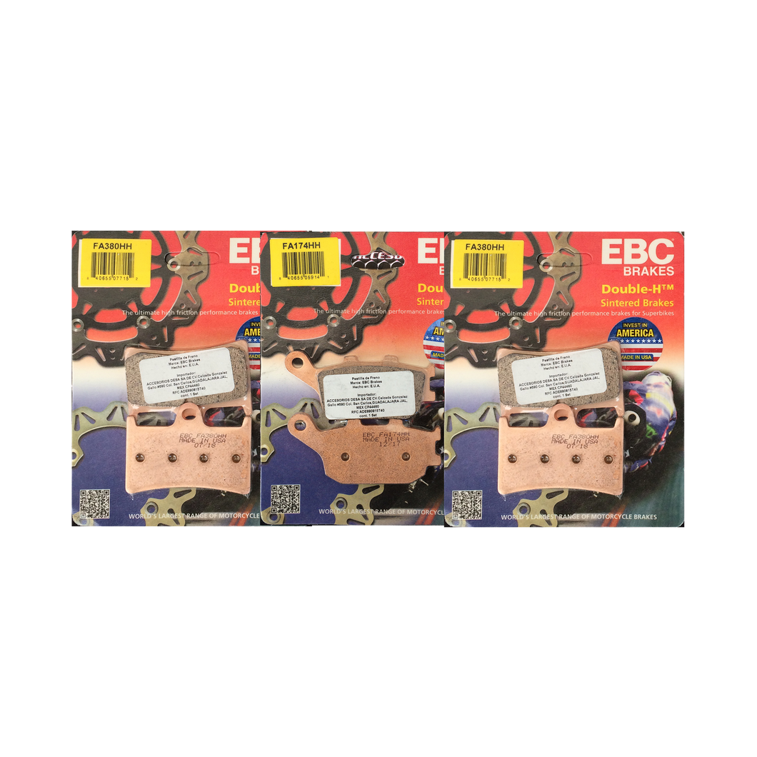 Kit Balatas EBC HH Del Tras R6R YZF R6 06-16 YZF R1 04-06