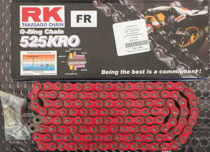 Cadena 525 Rojo Rk O Ring R6r Gsxr 600rr F4i Zx10r s1000rr