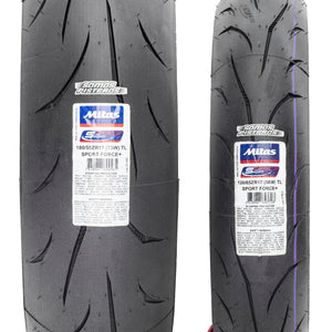 Llantas Mitas 120/65 y 180/55 SportForce + R6R R6S FZ07 GSXR