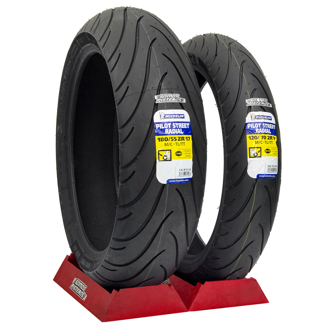Kit de Llantas Michelin PILOT STREET RADIAL 120/70 Y 180/55