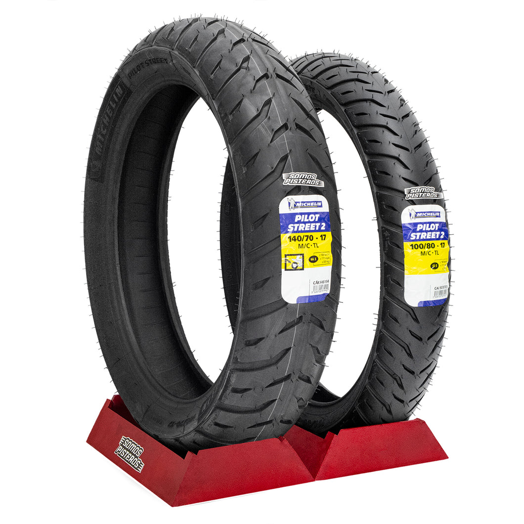 Llantas Michelin 140/70 Y 100/80 Pilot Street 2 Gixxer FZ