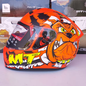 CASCO MT STINGER NERON C4 NARANJA FLUO MATE PULSAR R6R FZ R1