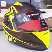 Cargar imagen en el visor de la galería, CASCO MT STINGER ACERO B2 AMARILLO FLUO MATE PULSAR R6R FZ