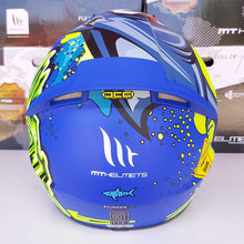 Cargar imagen en el visor de la galería, CASCO MT STINGER SHARK B7 AZUL MATE PULSAR R6R FZ R1 R15 CBR