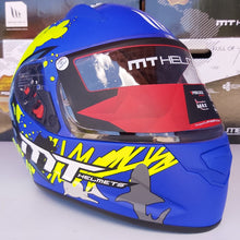 Cargar imagen en el visor de la galería, CASCO MT STINGER SHARK B7 AZUL MATE PULSAR R6R FZ R1 R15 CBR