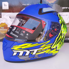 Cargar imagen en el visor de la galería, CASCO MT STINGER SHARK B7 AZUL MATE PULSAR R6R FZ R1 R15 CBR