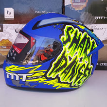 Cargar imagen en el visor de la galería, CASCO MT STINGER SHARK B7 AZUL MATE PULSAR R6R FZ R1 R15 CBR
