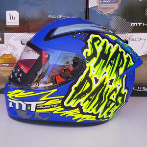 CASCO MT STINGER SHARK B7 AZUL MATE PULSAR R6R FZ R1 R15 CBR