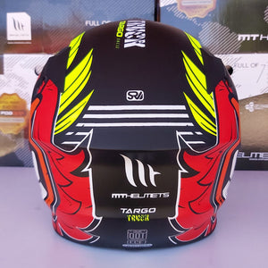 CASCO MT TARGO TRUCK A3 ROJO MATE PULSAR R6R FZ R1 R15 CBR