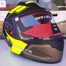 Cargar imagen en el visor de la galería, CASCO MT STINGER BOGOR A3 AMARILLO FLUO MATE PULSAR R6R FZ
