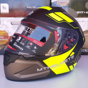 CASCO MT STINGER BOGOR A3 AMARILLO FLUO MATE PULSAR R6R FZ